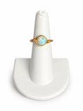 Larimar Wire Wrapped Ring