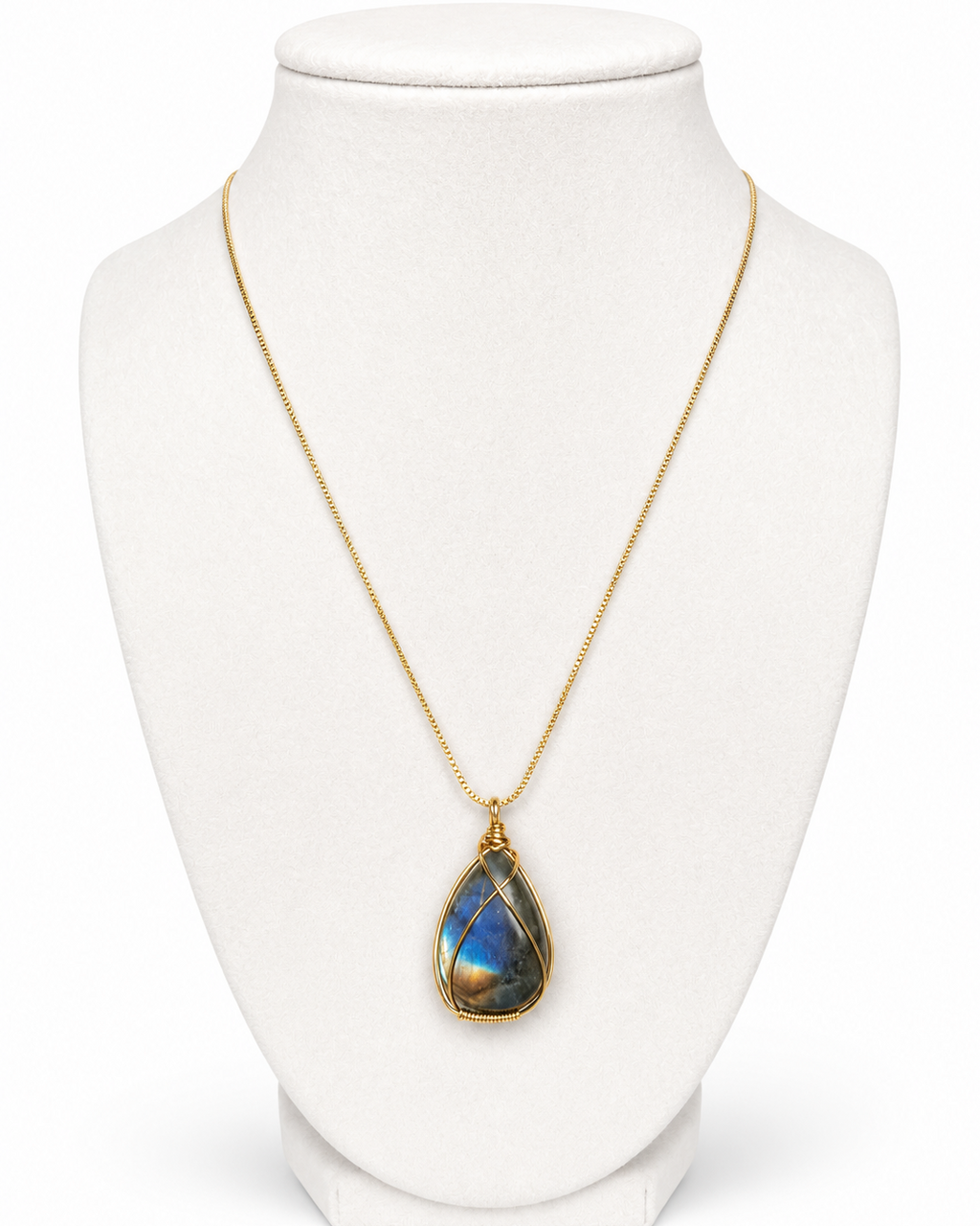 Wire Wrapped Labradorite Necklace