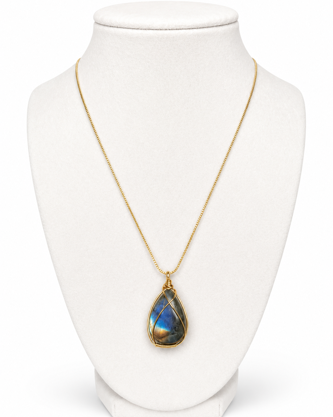 Wire Wrapped Labradorite Necklace