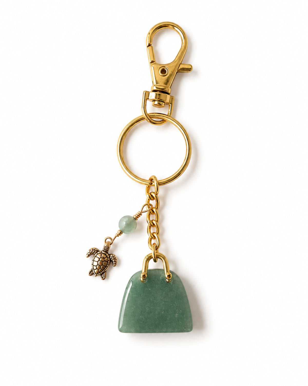 Green Aventurine Bag Charm
