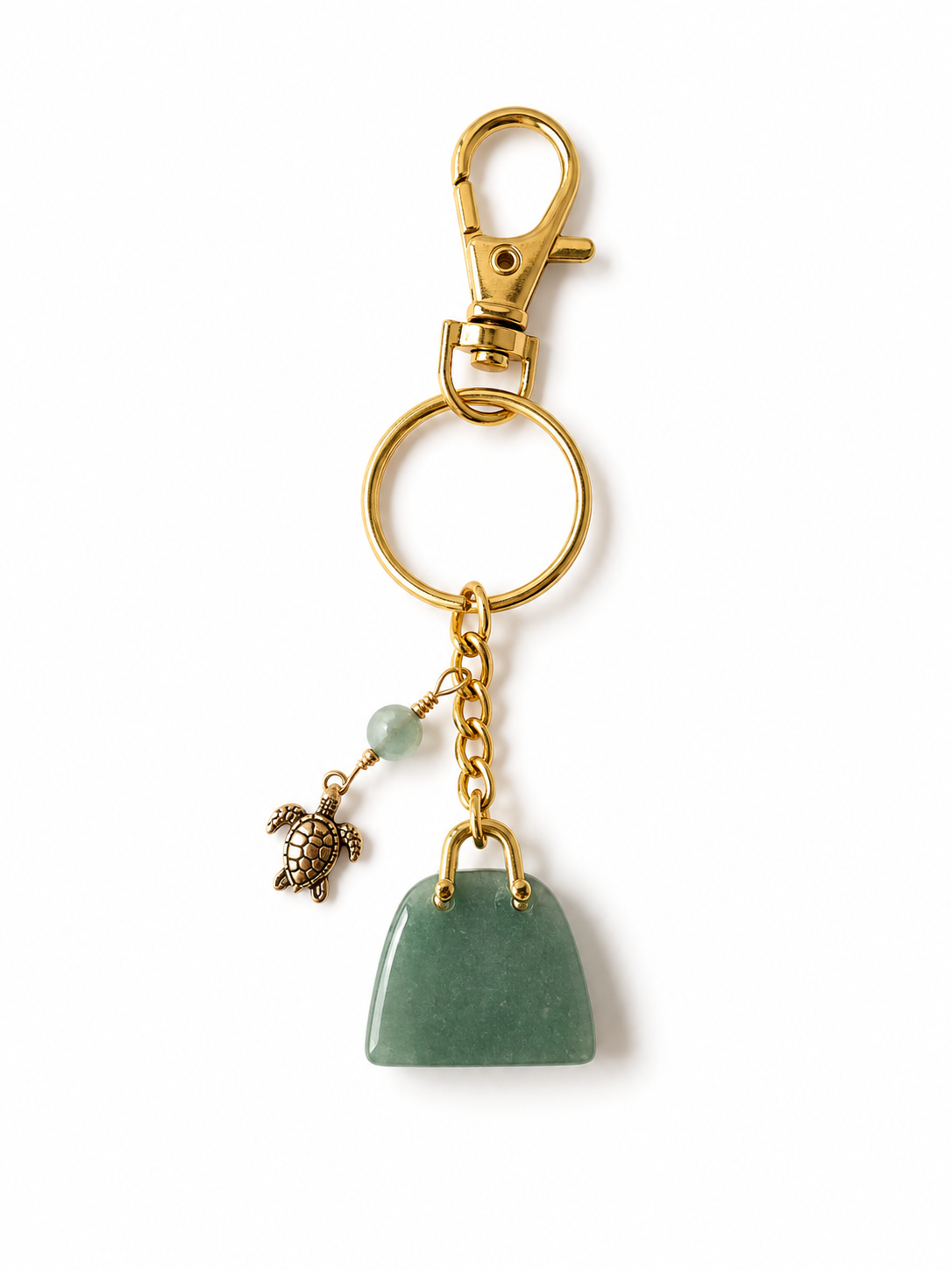 Green Aventurine Bag Charm