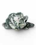 Moss Agate Carved Rose