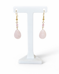 Rose Quartz Teardrop Earrings