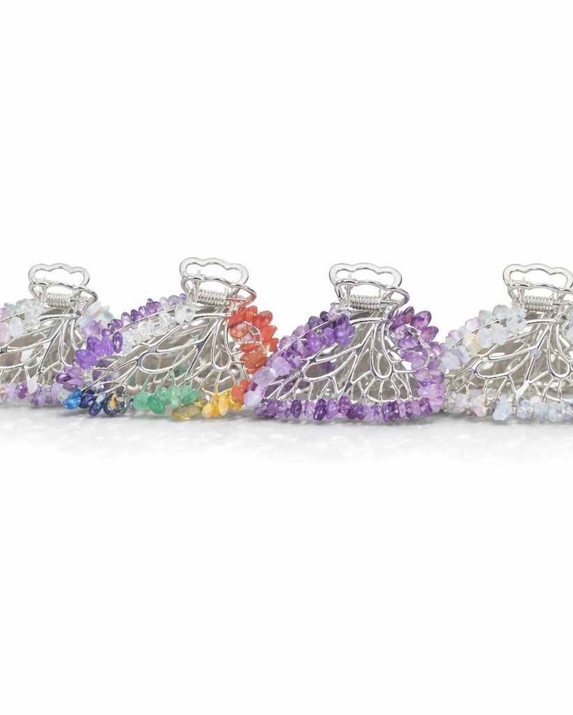 Crystal Butterfly Hair Clips