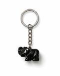 Obsidian Elephant Keychain