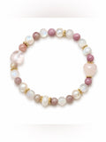 Handmade Rose Quartz Heart Bracelet