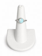 Larimar Wire Wrapped Ring
