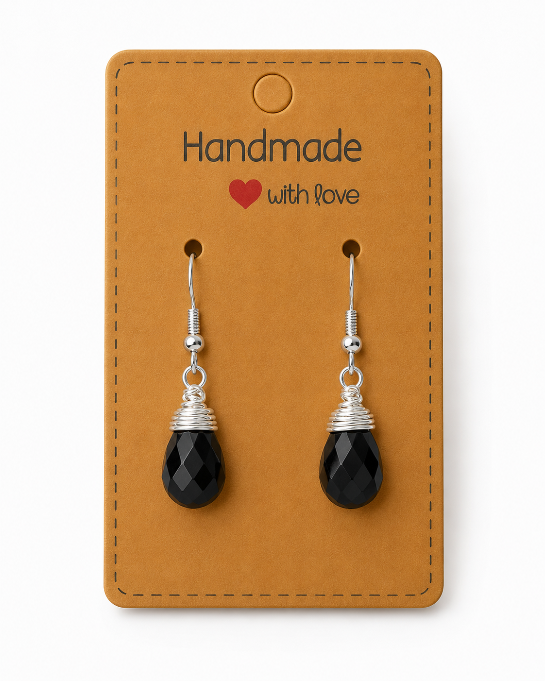 Obsidian Teardrop Earrings