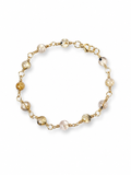Golden Rutile Quartz Station Bracelet