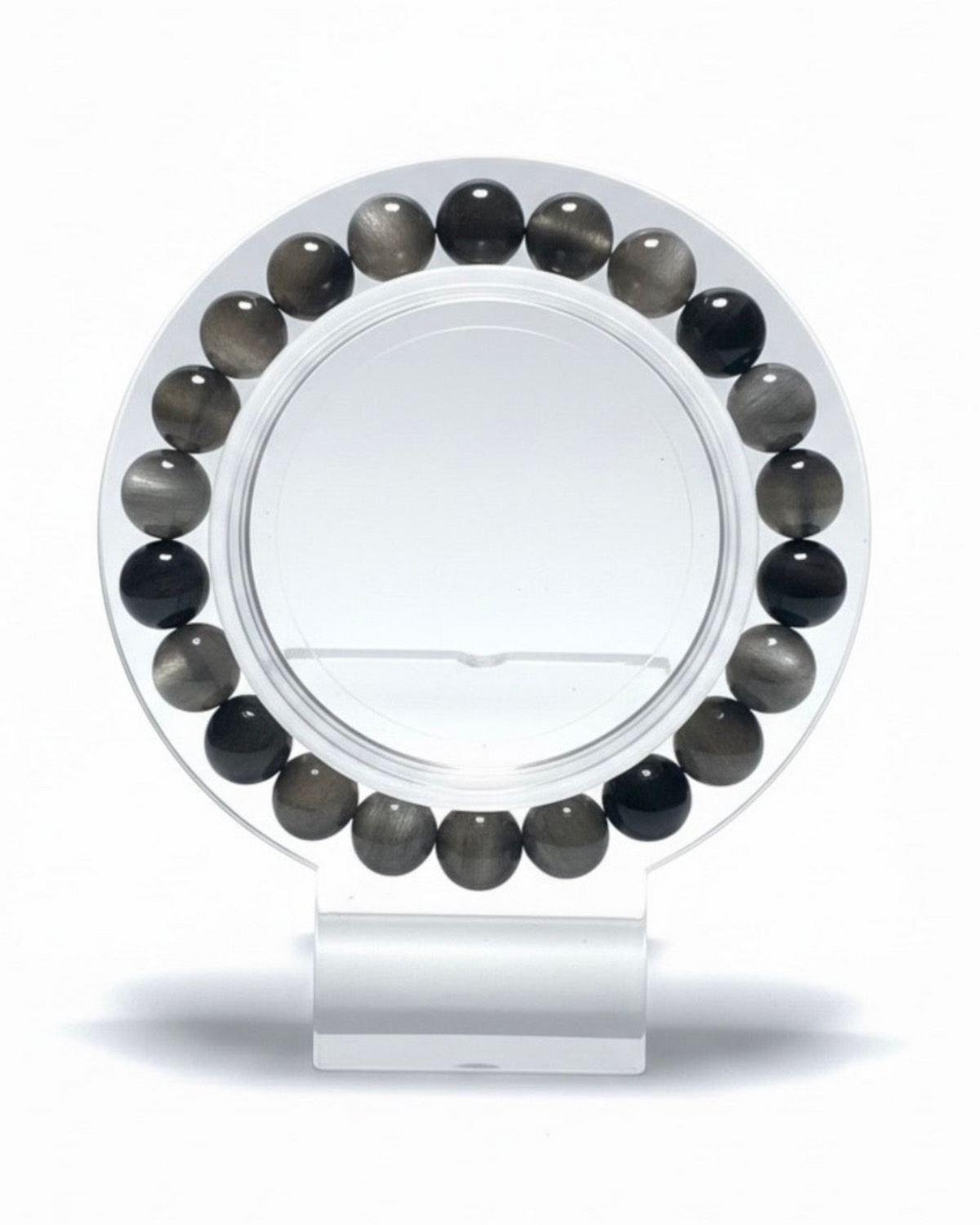 Silver Sheen Obsidian Bracelet