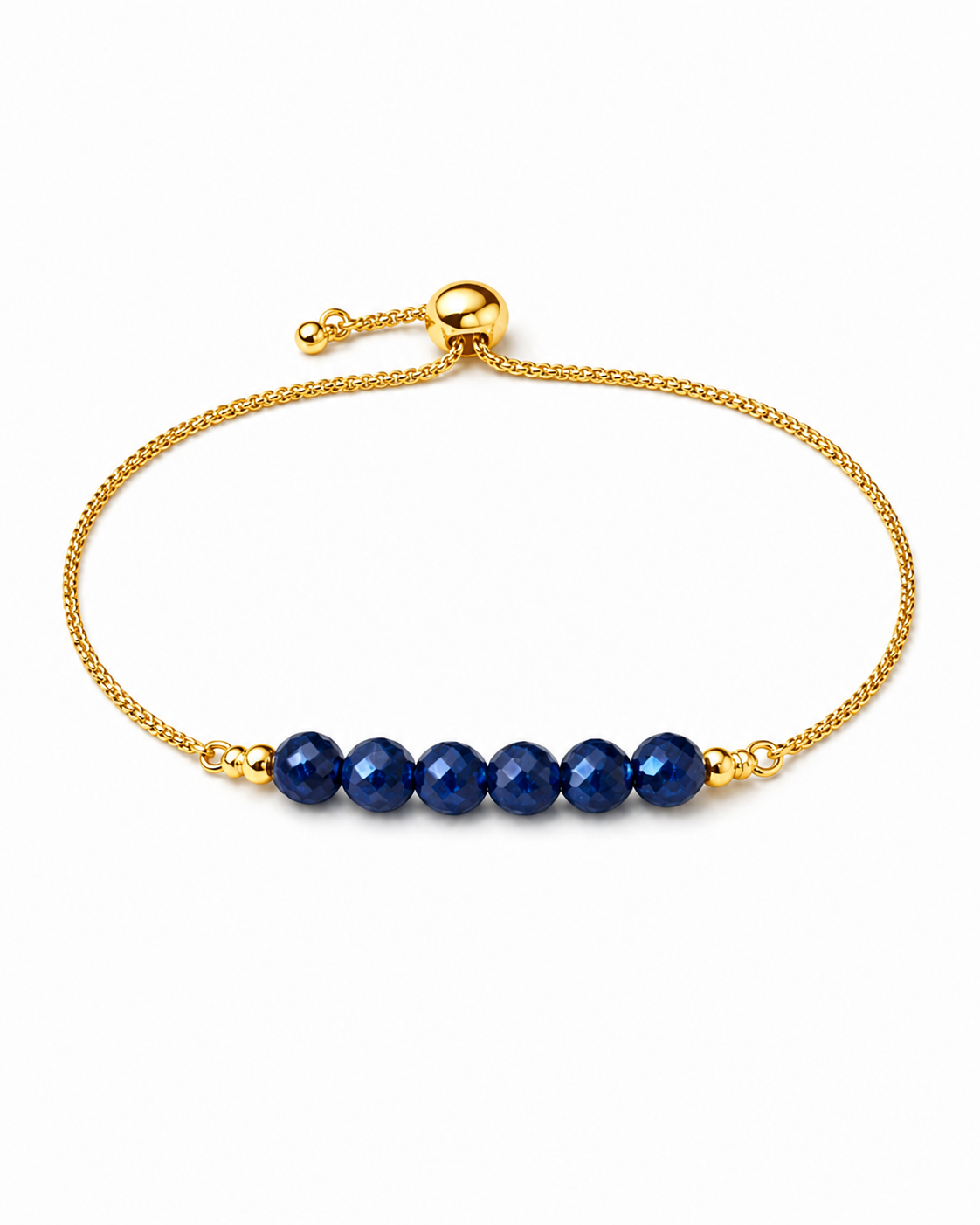 Blue Sapphire Adjustable Bracelet