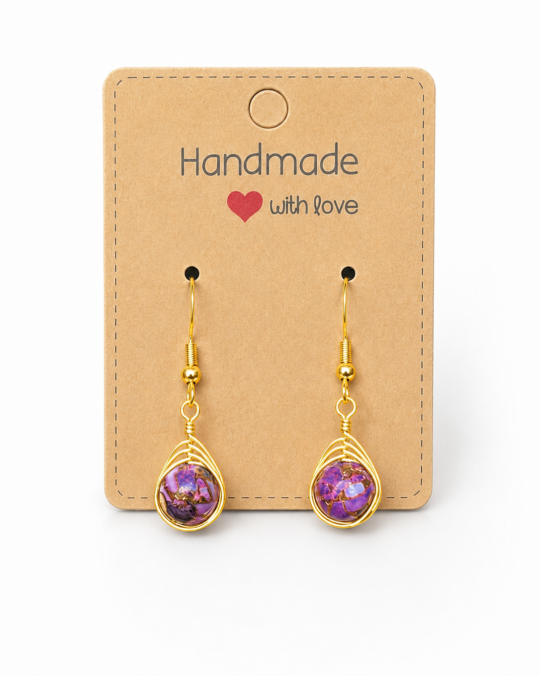 Purple Impression Jasper Earrings