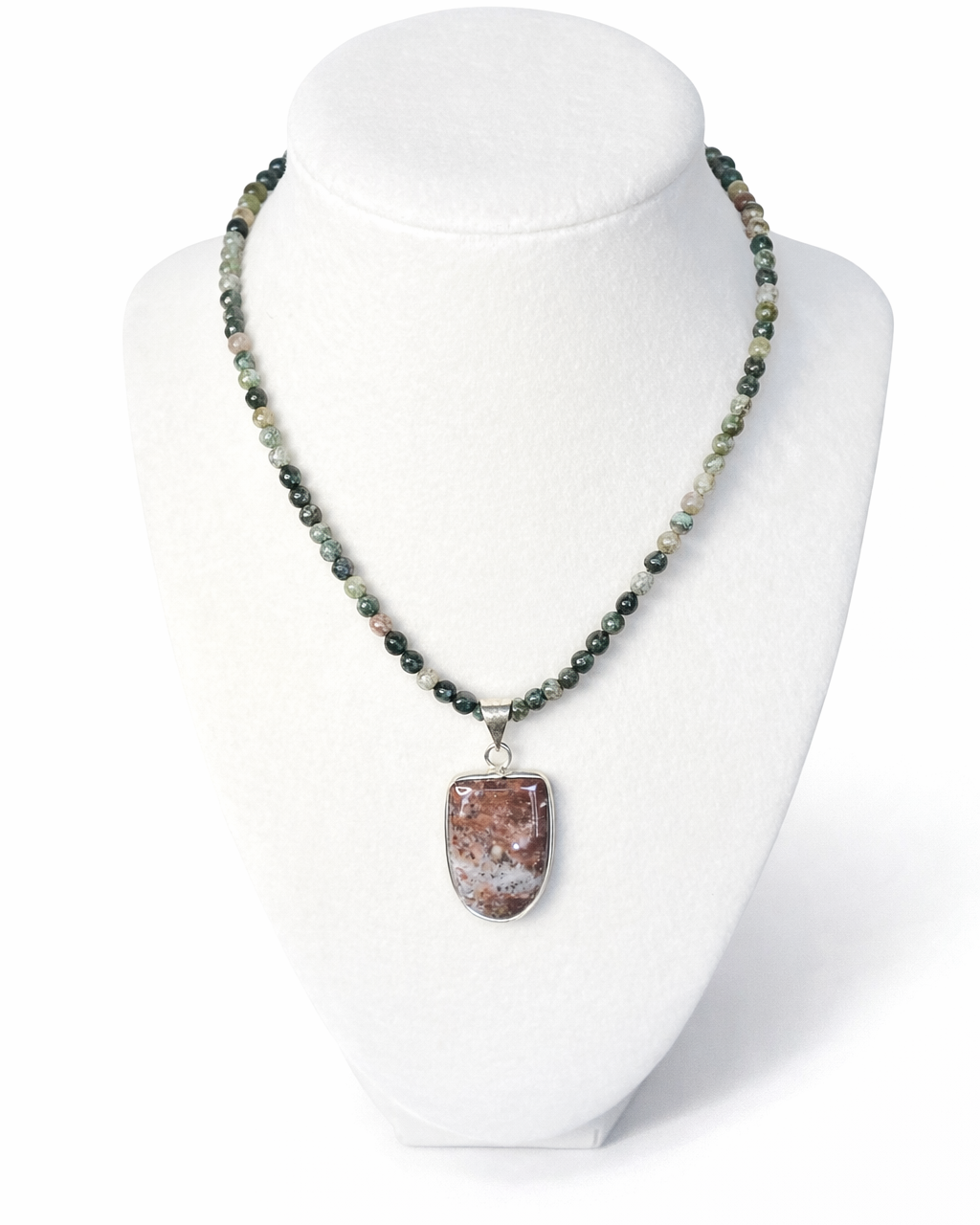 Indian Agate Necklace with Pendant