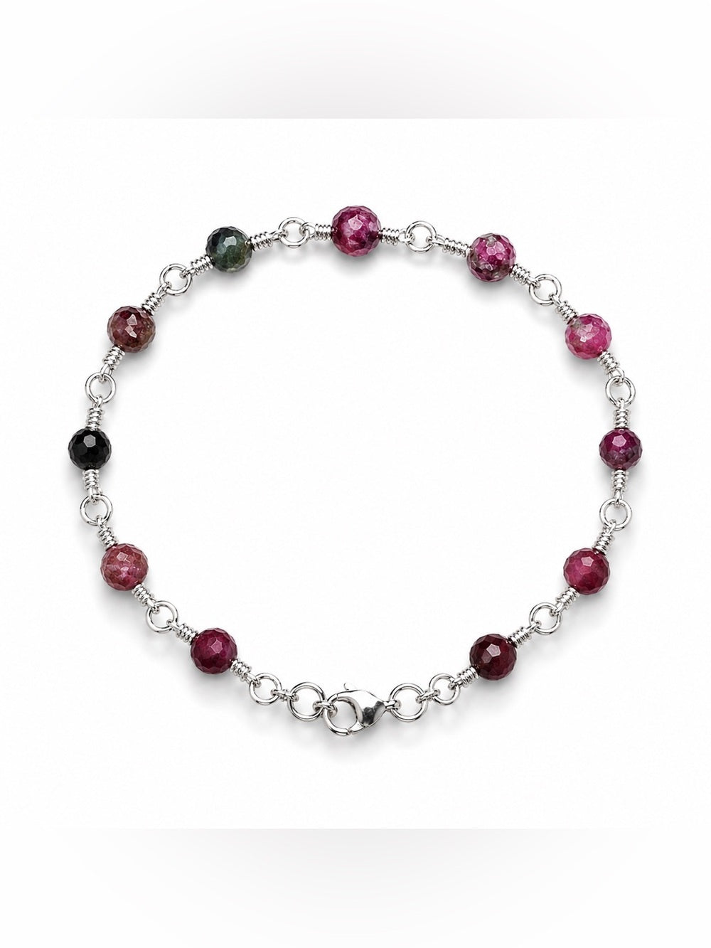 Handmade Plum Blossom Tourmaline Bracelet