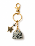 Dalmatian Jasper Bag Charm