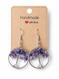 Amethyst Tree Of Life Earrings