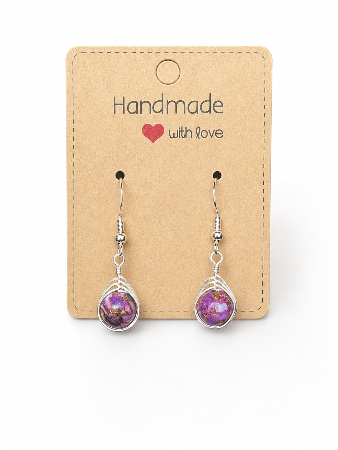 Purple Impression Jasper Earrings