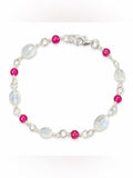 Handmade Ruby and Moonstone Bracelet
