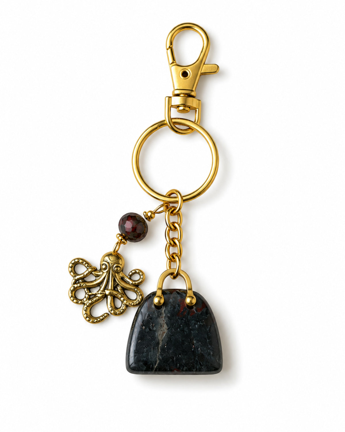African Bloodstone Bag Charm