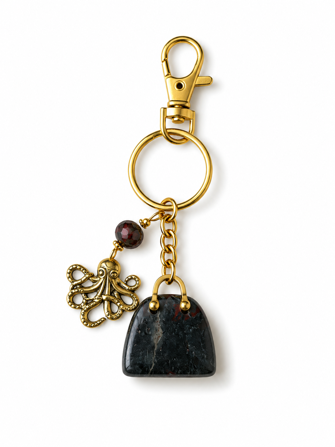 African Bloodstone Bag Charm