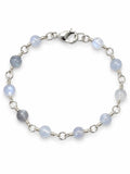 Handmade Labradorite and Gray Moonstone Bracelet