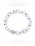 Handmade 8mm Purple Selenite Stretch Bracelet