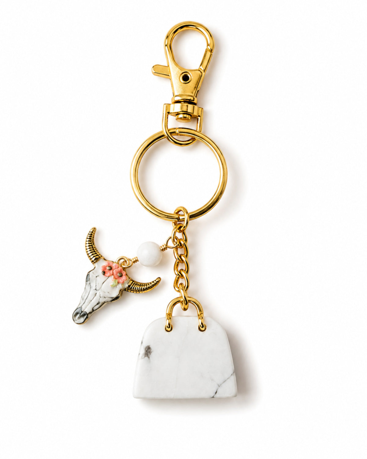 Howlite Bag Charm