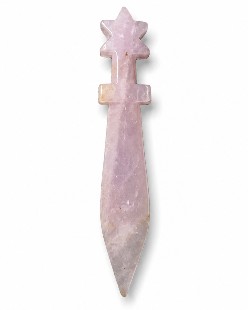Rose Quartz Carved Dagger