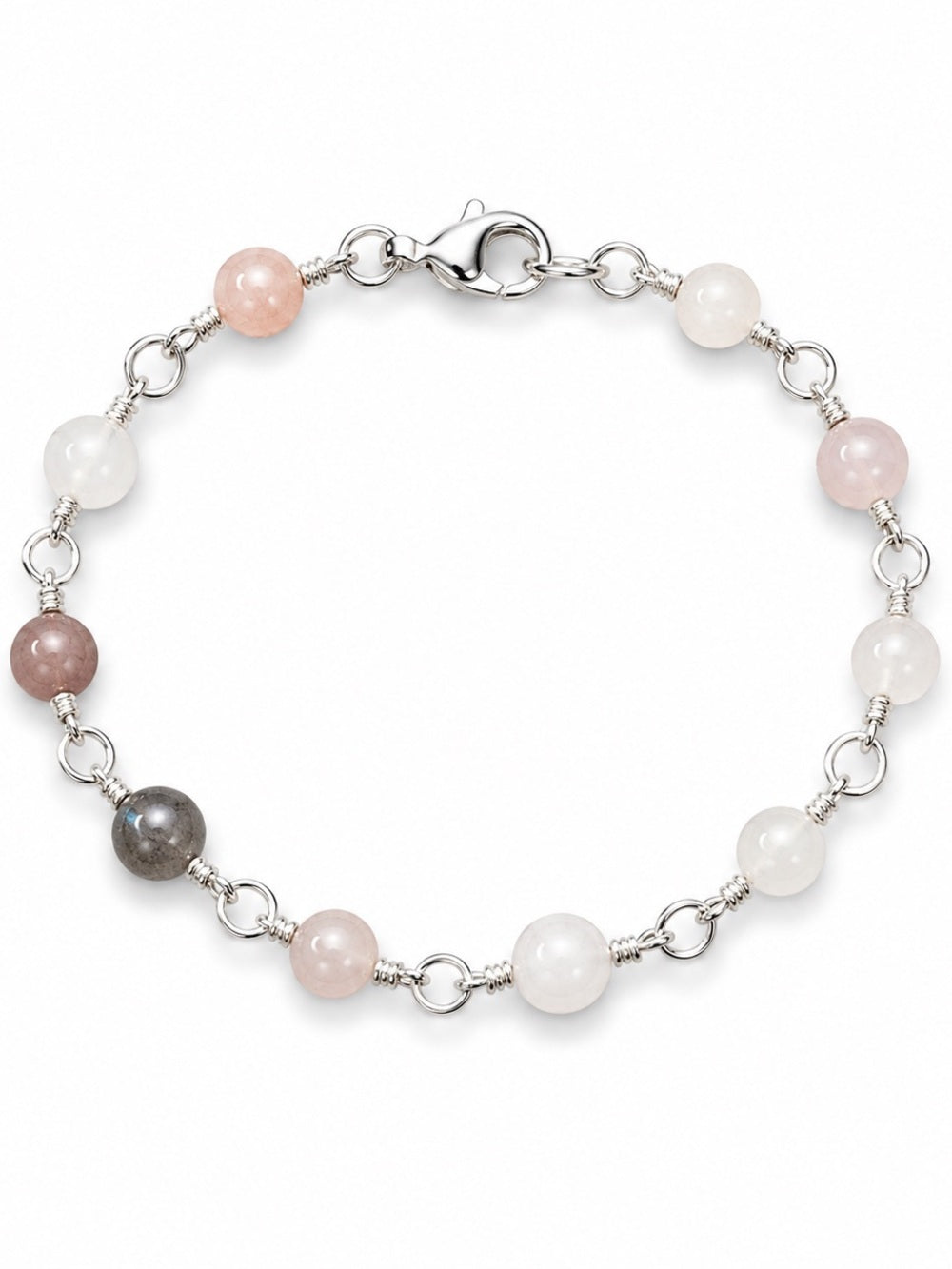 Handmade Multi-Colored Moonstone Bracelet