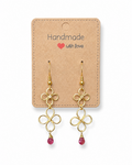 Pink Tourmaline Dangle Earrings