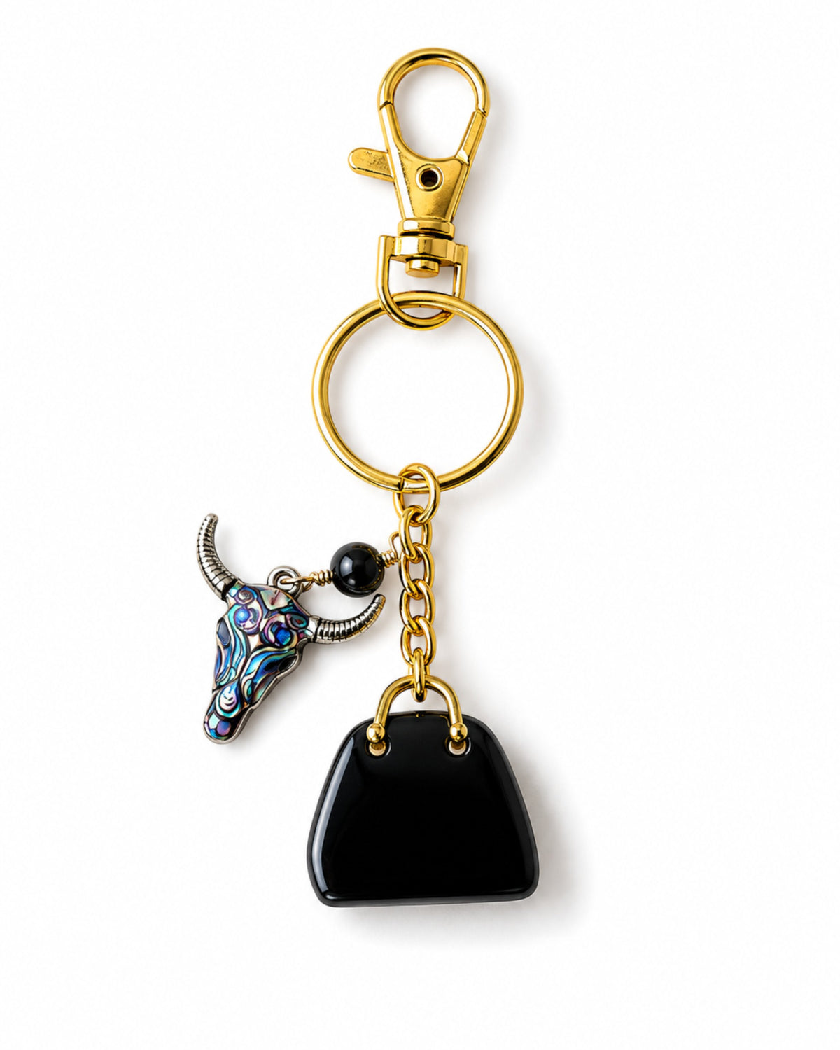 Obsidian Bag Charm