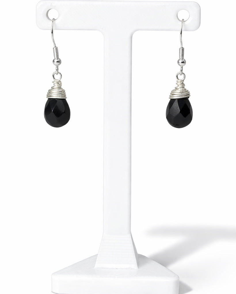 Obsidian Teardrop Earrings