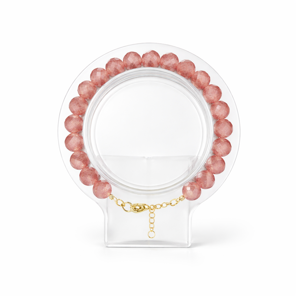 Faceted Strawberry Quartz Set