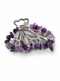 Amethyst Butterfly Clip