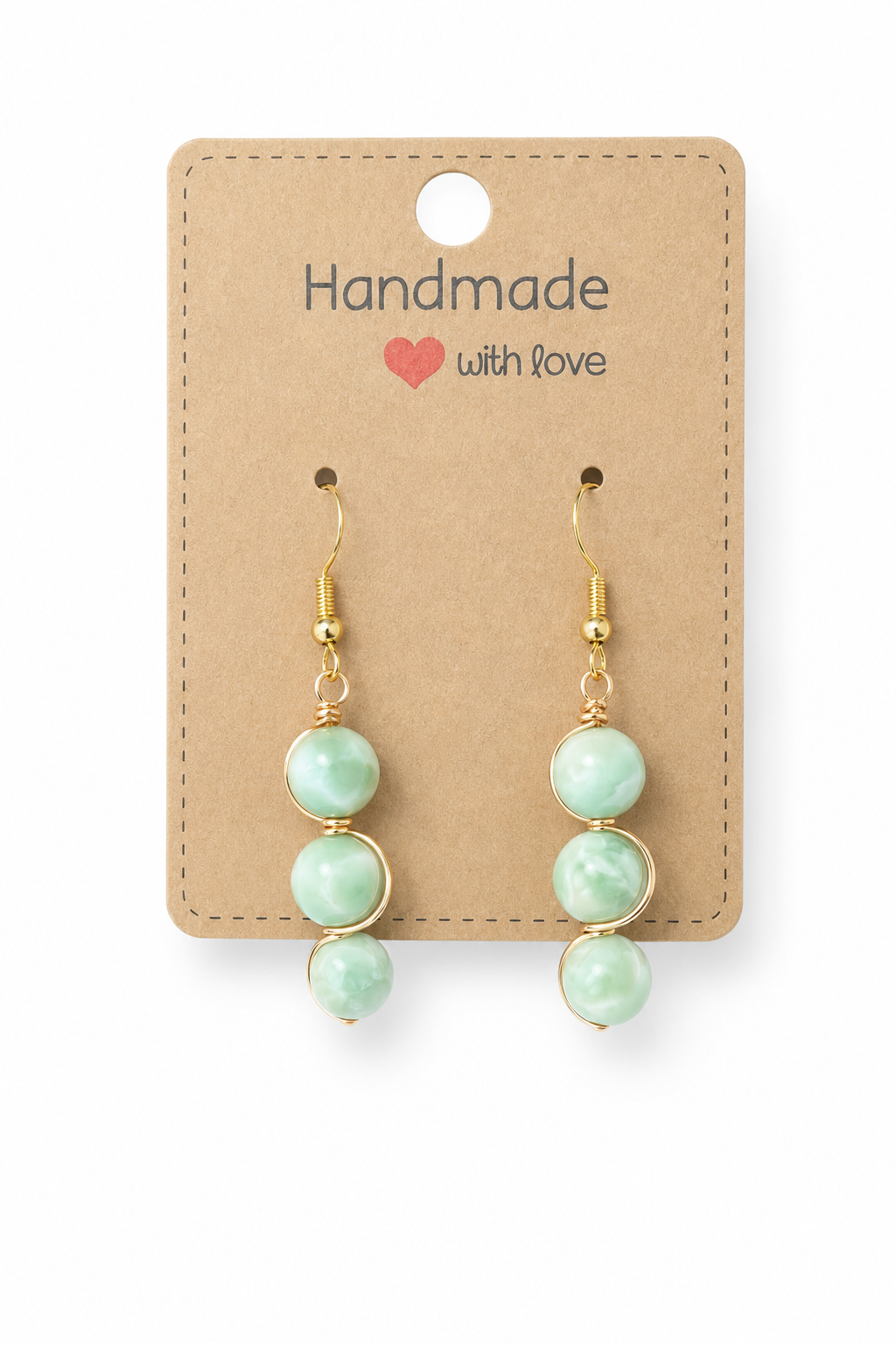 Green Moonstone Earrings