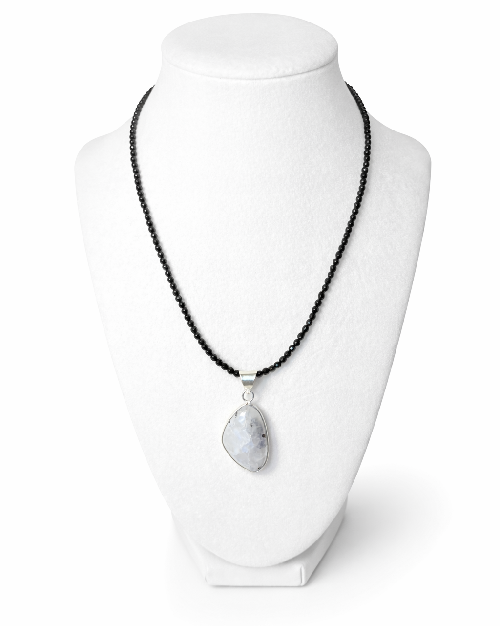 Black Spinel Necklace with Pendant