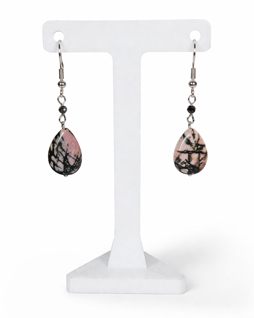 Rhodonite Teardrop Earrings