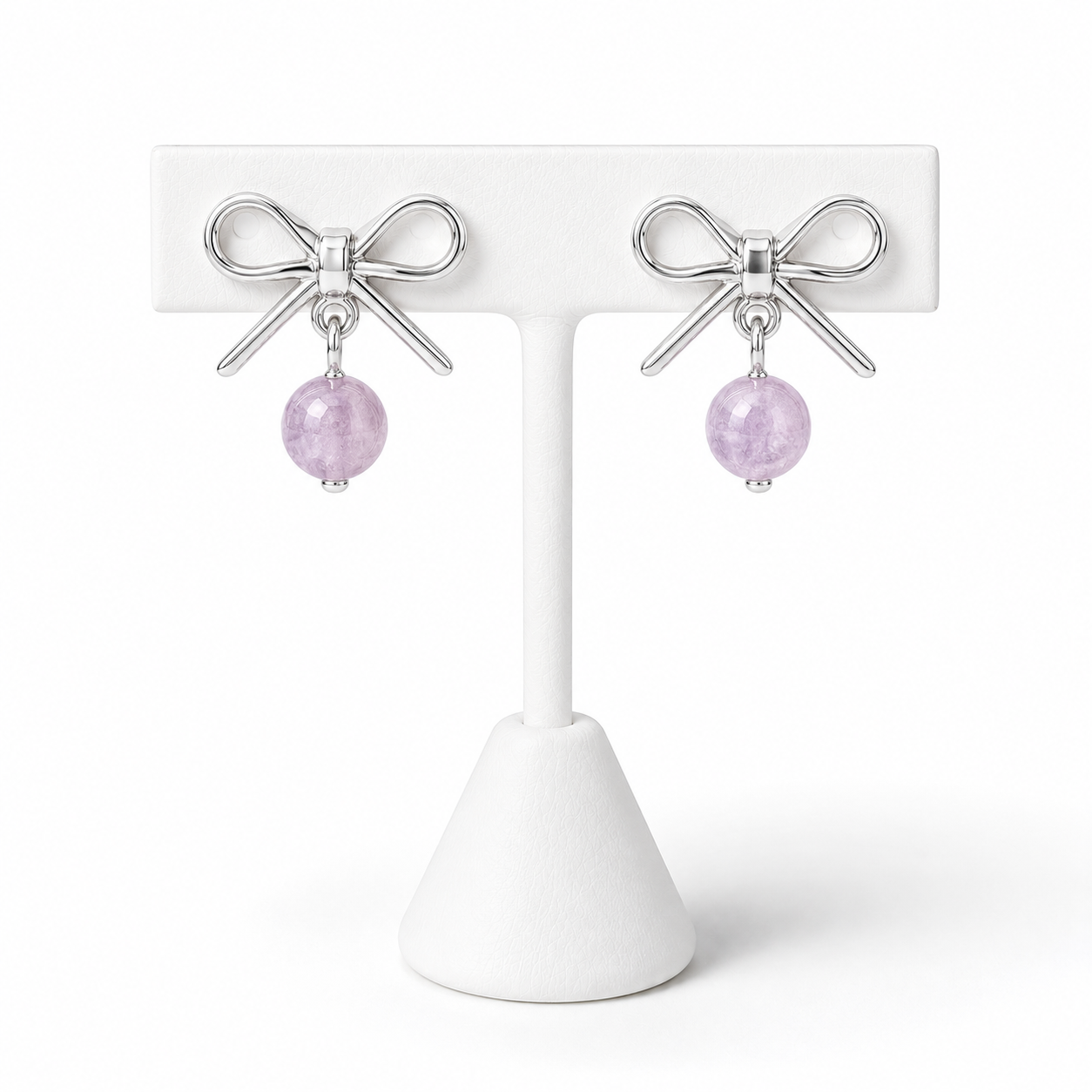 Kunzite Bow Studs