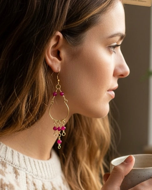 Ruby Chandelier Earrings
