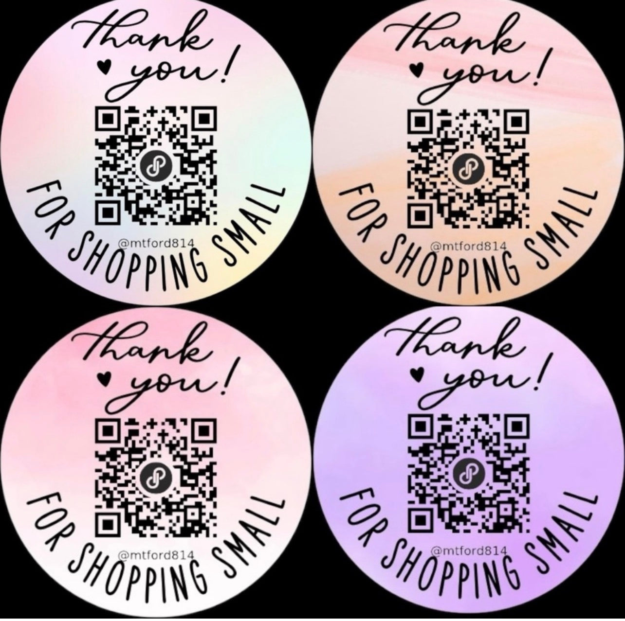 100 Count Customized QR Code Stickers