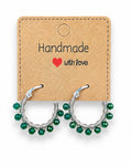 Wire Wrapped Malachite Hoops