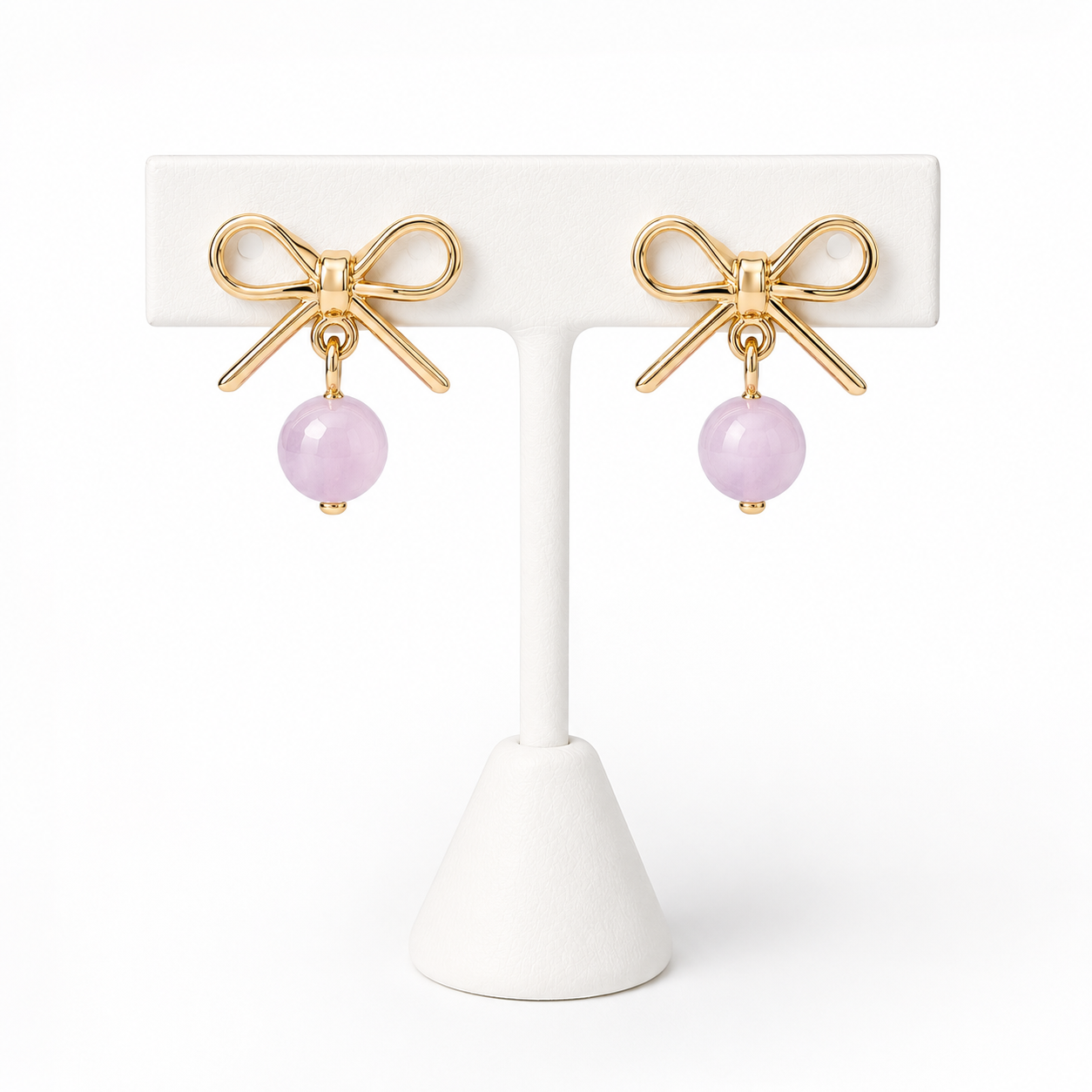 Kunzite Bow Studs