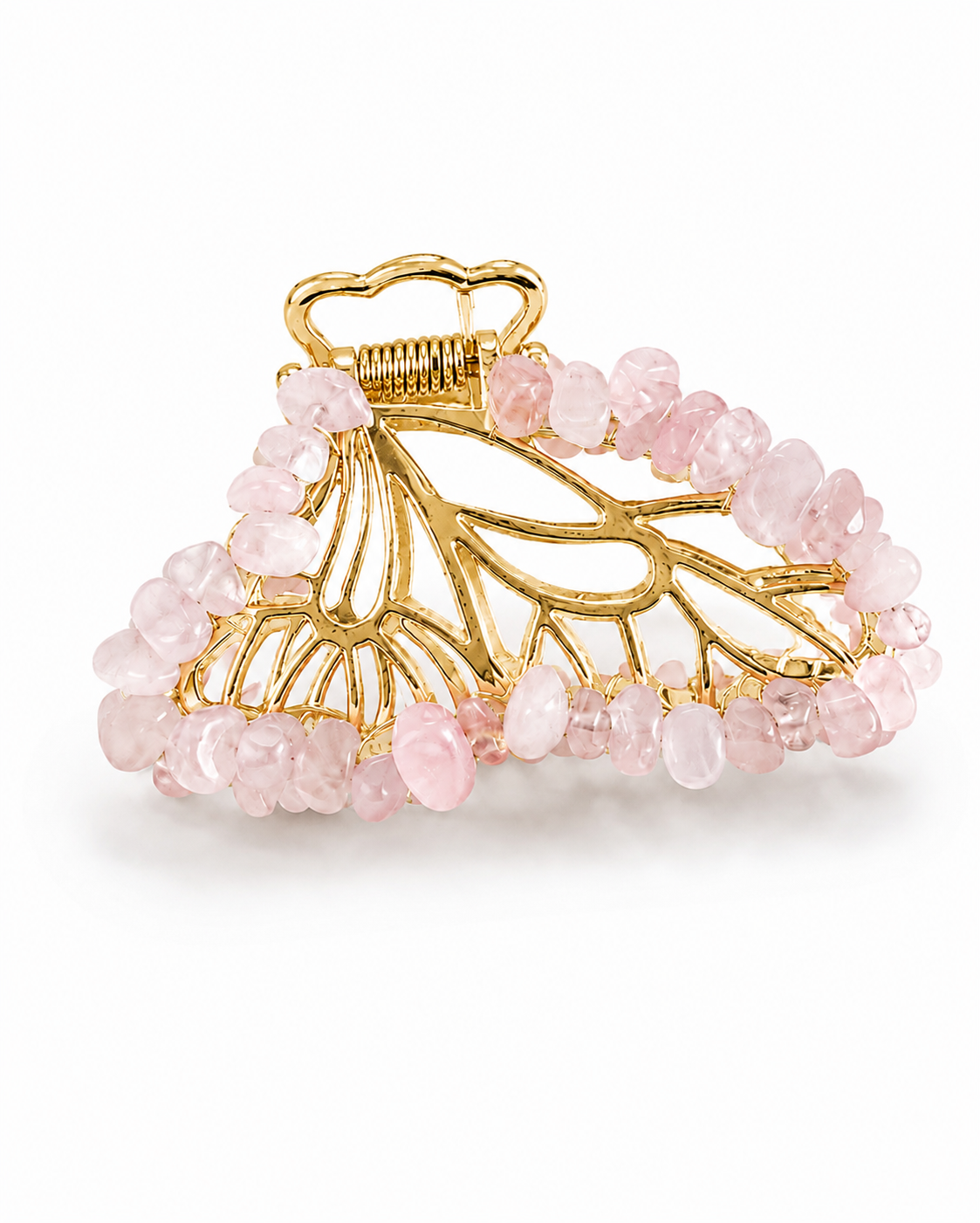 Rose Quartz Butterfly Clip
