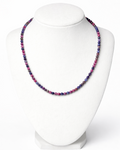 Faceted Ruby and Blue Sapphire Necklace