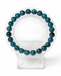 Blue Apatite and Silver Hematite Bracelet