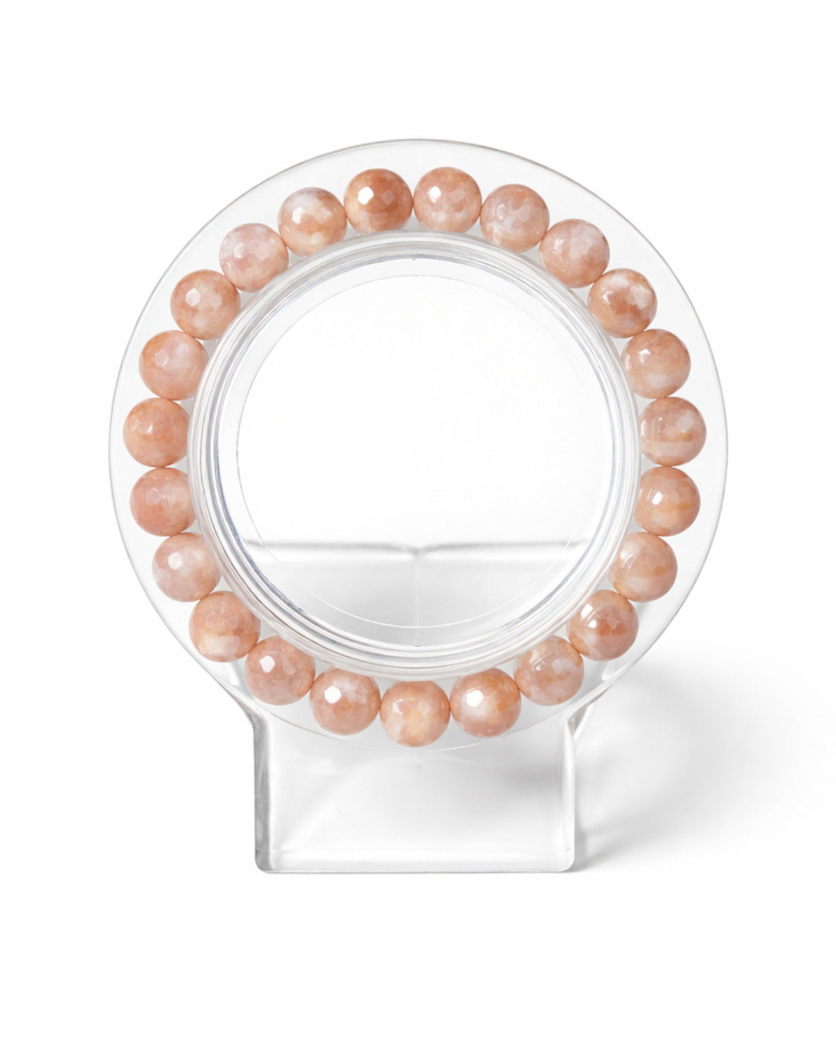 Faceted Peach Moonstone Bracelet