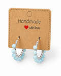 Wire Wrapped Larimar Hoops