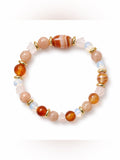 Handmade 8mm Carnelian Stretch Bracelet