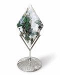 Moss Agate Diamond with Stand