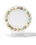 Amelia Jane Handmade Creations 7-inch bracelet featuring matte flower amazonite beads and gold hematite accents.